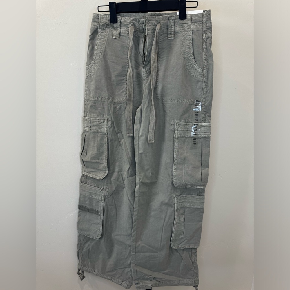 American Eagle High Rise Wide Leg Jogger Cargos Pants Size 000S